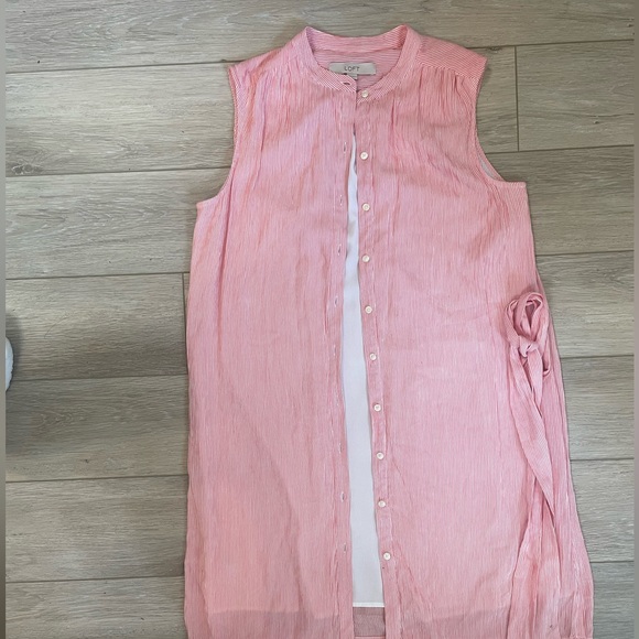 LOFT Striped Summer Dress - Picture 2 of 4